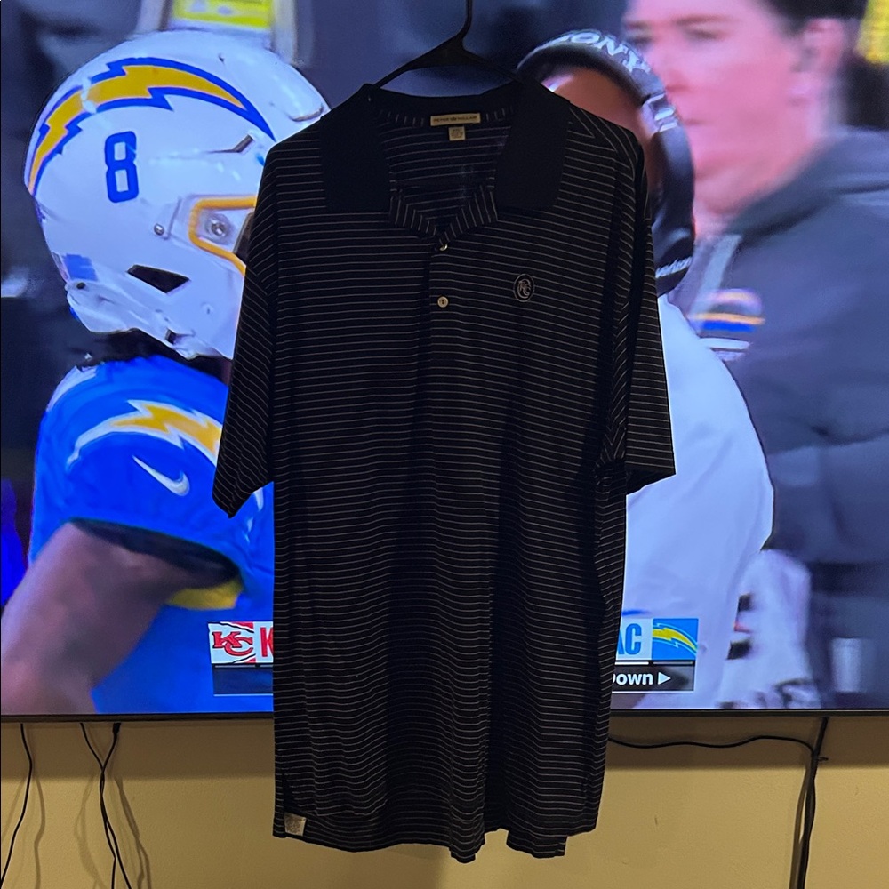 Black Striped Men's Peter Millar Shirt